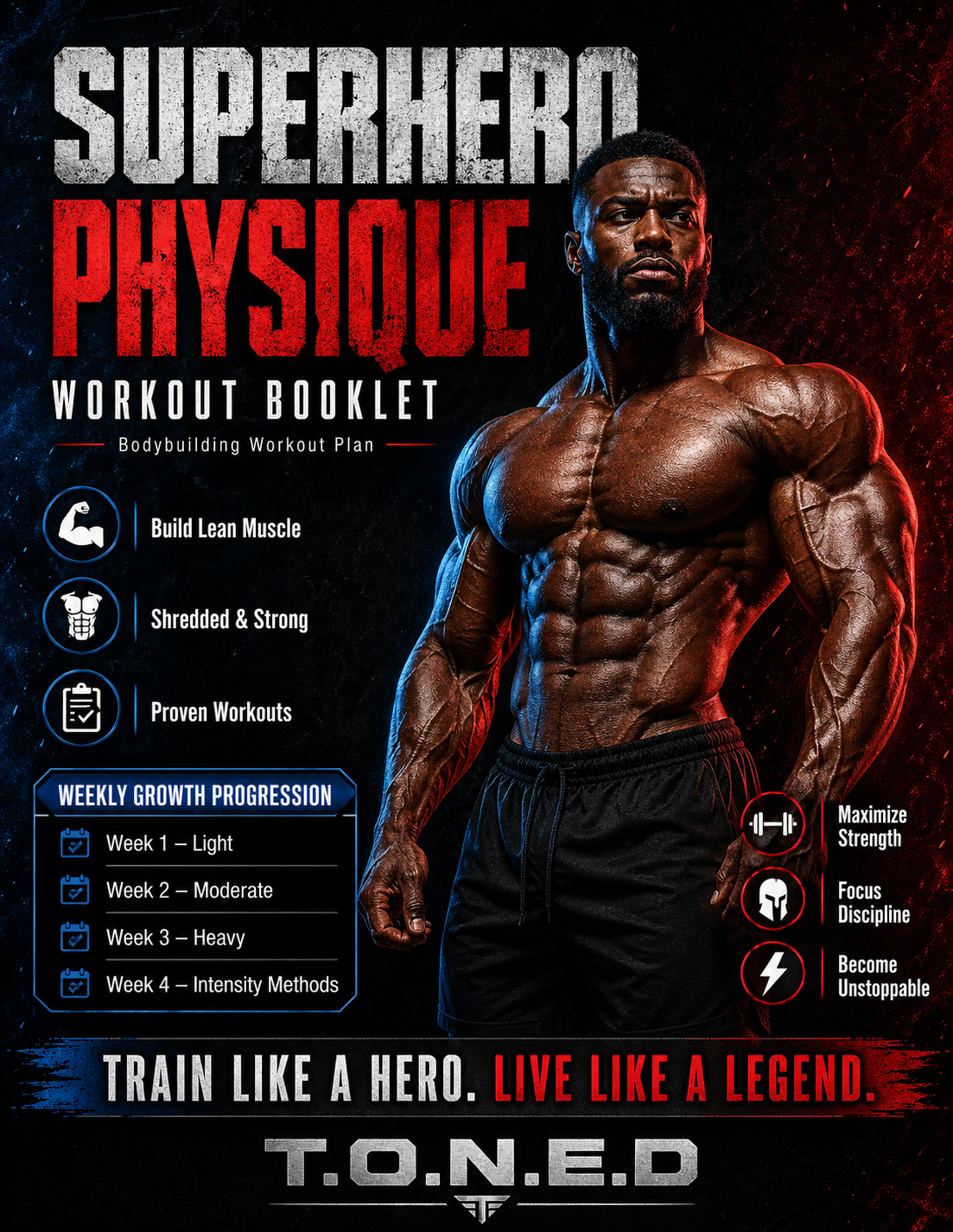 T.O.N.E.D SUPERHERO PHYSIQUE WORKOUT PLAN